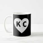 Distressed Love Kansas City Kc Heart Print Coffee Mug