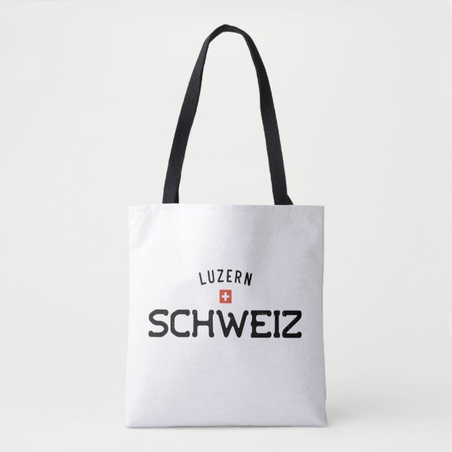 Distressed Luzern Schweiz (Lucerne Switzerland) Tote Bag (Front)