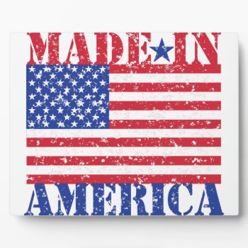 Distressed Made In America Plaque by Lisann52 at Zazzle