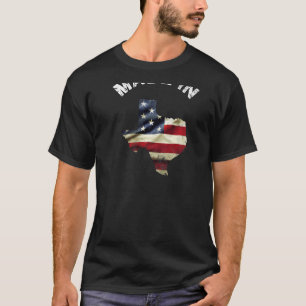 Distressed Made in Texas American flag vintage BAC T-Shirt