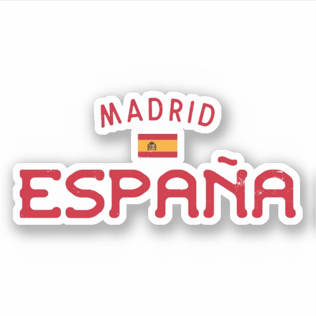 Distressed Madrid Spain (España) Sticker (Front)