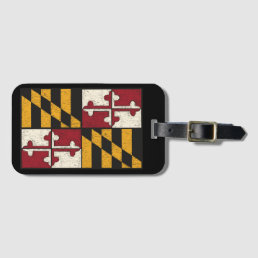 Distressed Maryland Flag Luggage Tag