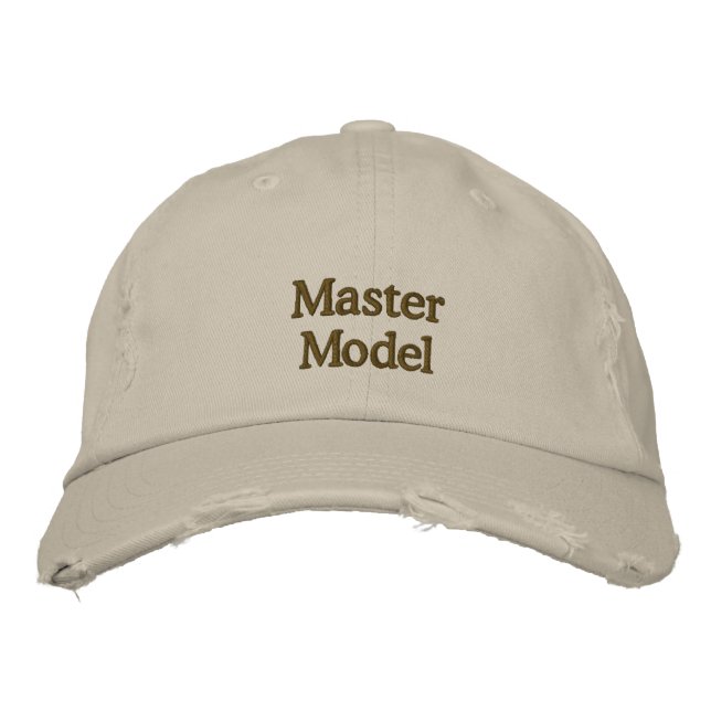 "Distressed Master Model" Embroidered Baseball Cap (Front)