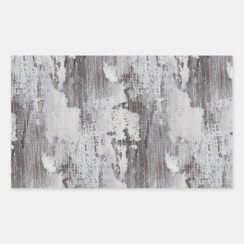Distressed Maui Whitewashed Oak Wood Grain Look Rectangular Sticker