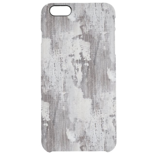 Distressed Maui Whitewashed Oak Wood Grain Look Uncommon iPhone Case (Back)