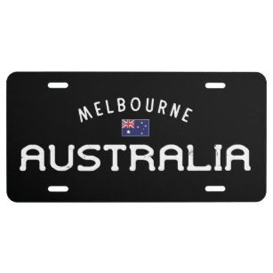 Distressed Melbourne Australia License Plate