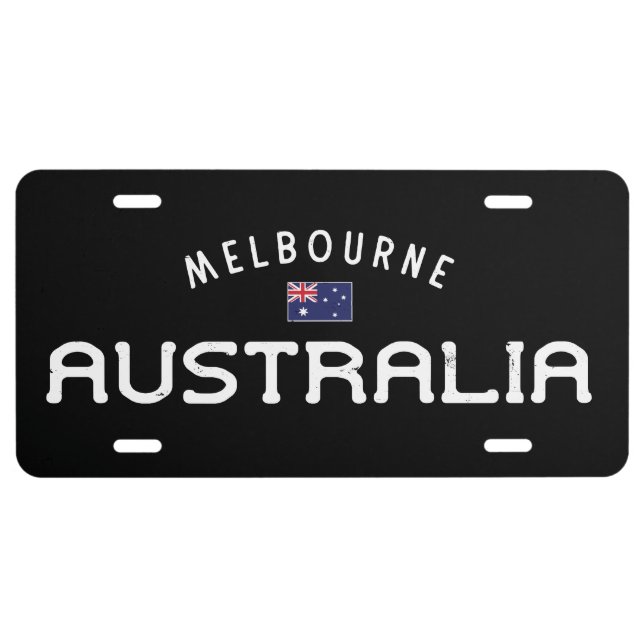 Distressed Melbourne Australia License Plate (Front)
