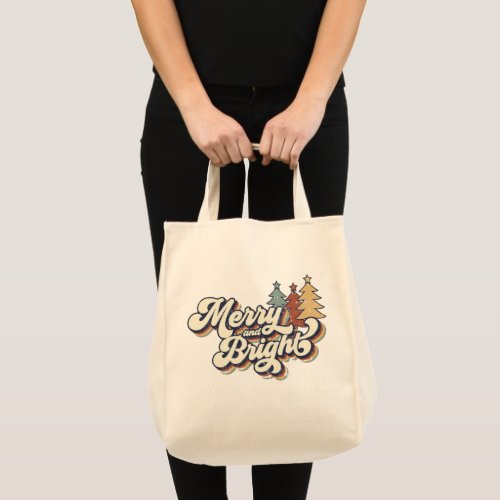 Distressed Merry And Bright Tote Bag