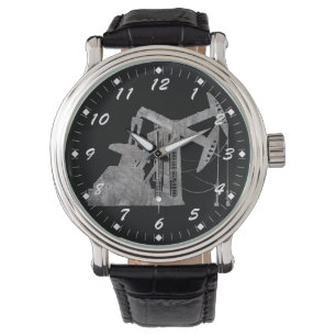 Distressed Metal Oilfield Design Watch