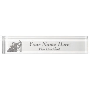 Distressed Metal Oilfield Personalized Design Desk Name Plate