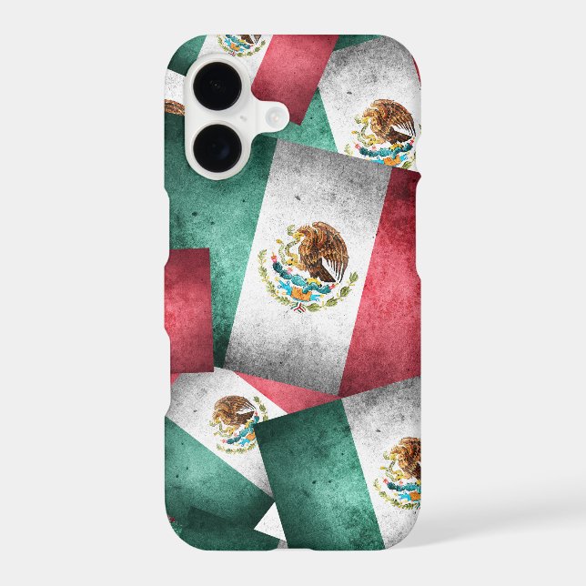 Distressed Mexican Flags iPhone Case (Back)