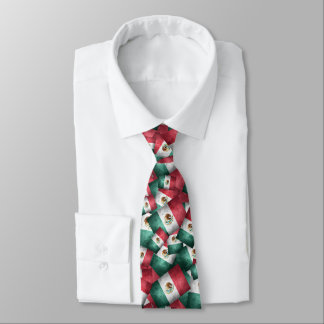 Distressed Mexican Flags Neck Tie