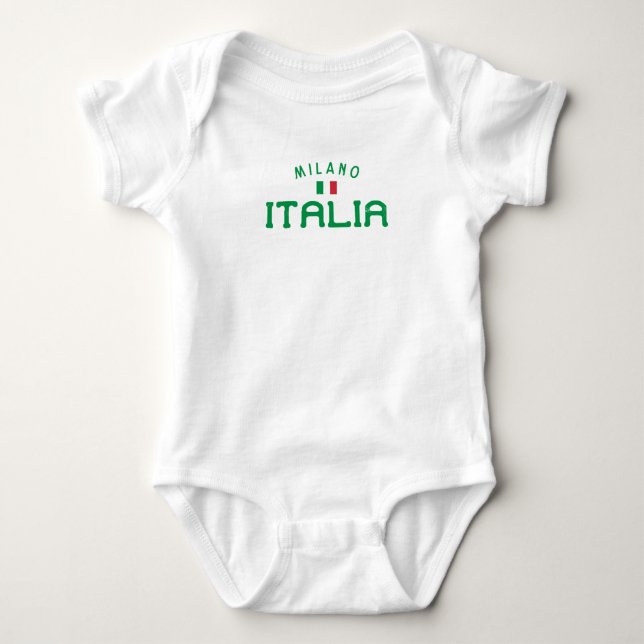 Distressed Milano Italia (Milan Italy) Baby Bodysuit (Front)