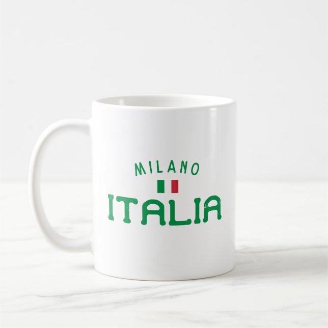 Distressed Milano Italia (Milan Italy) Coffee Mug (Left)