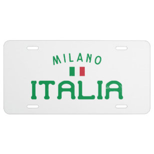 Distressed Milano Italia (Milan Italy) License Plate