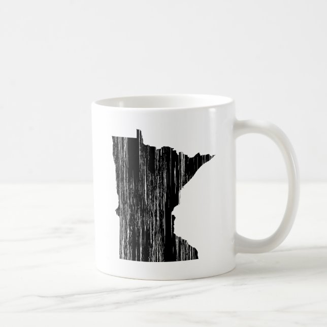 Distressed Minnesota State Outline Coffee Mug (Right)