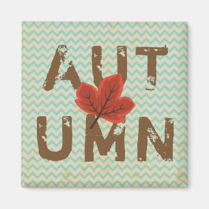 Distressed Modern Autumn Magnet