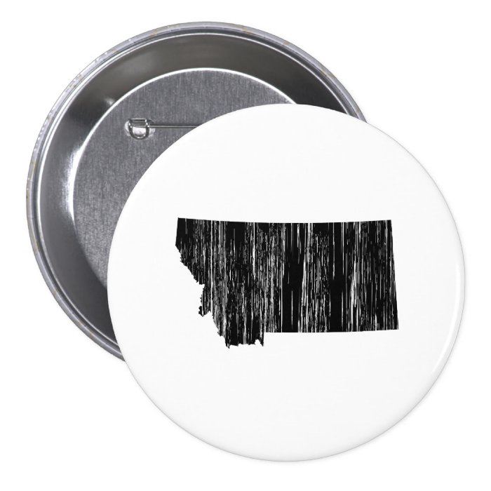 Distressed Montana State Outline Button