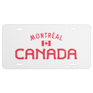 Distressed Montreal Canada License Plate