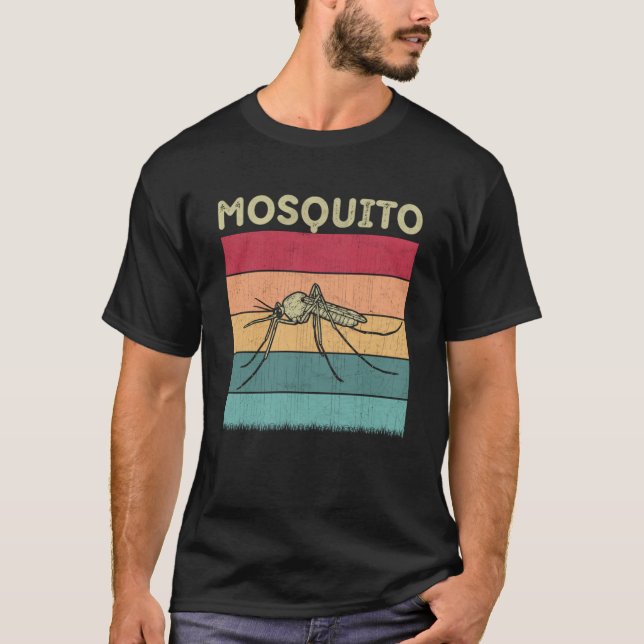 Distressed Mosquito  Boys Girls Retro Style Mosqui T-Shirt (Front)