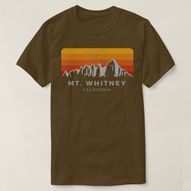 Distressed Mt Whitney California Sunrise   T-Shirt (Design Front)