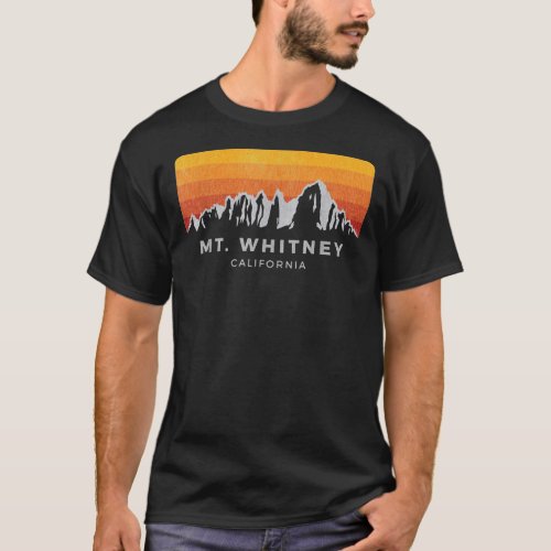 Distressed Mt Whitney California Sunrise   T_Shirt