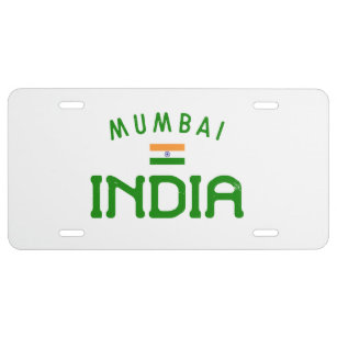 Distressed Mumbai India License Plate