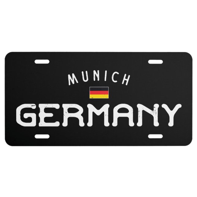 Distressed Munich Germany License Plate (Front)