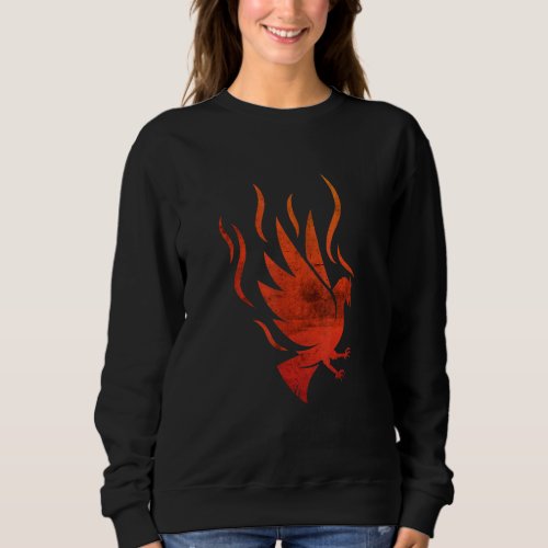 Distressed Mythical Bird Phoenix Fantasy Rising Fi Sweatshirt