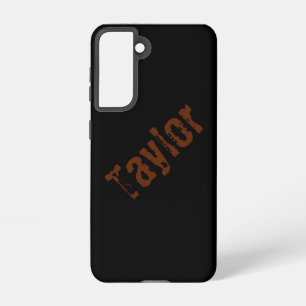Distressed Name Phone Case (Black & Rust)