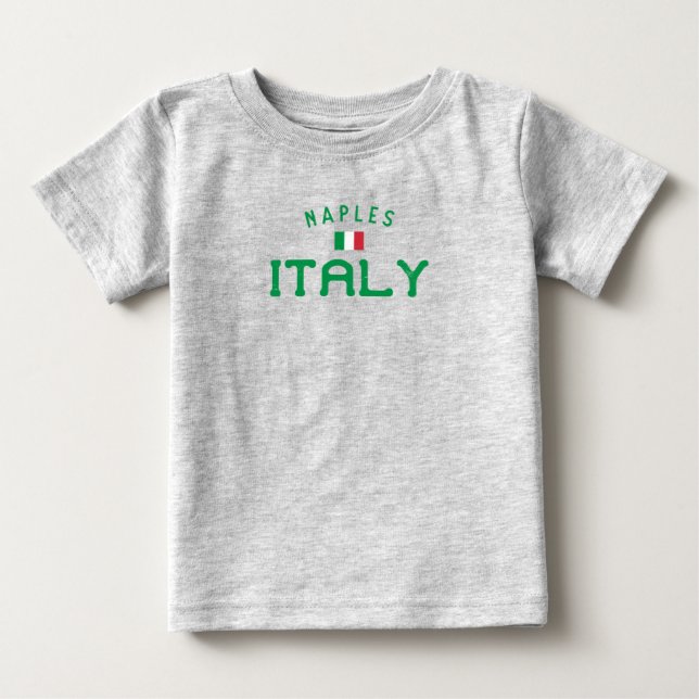 Distressed Naples Italy Baby T-Shirt (Front)