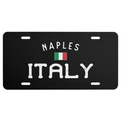 Distressed Naples Italy License Plate