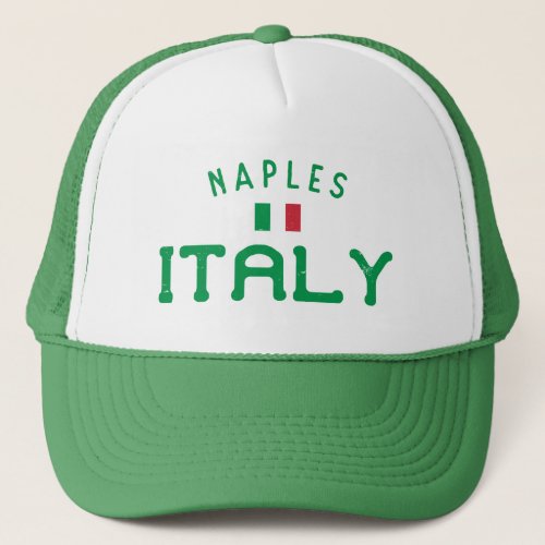 Distressed Naples Italy Trucker Hat