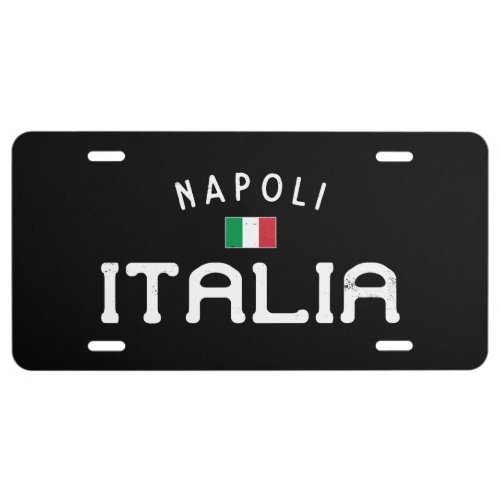 Distressed Napoli Italia Naples Italy License Plate