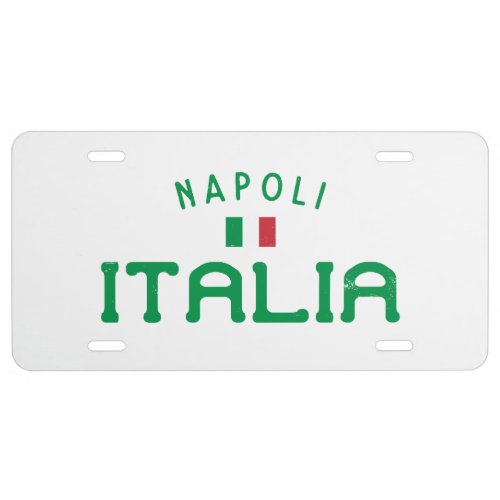 Distressed Napoli Italia Naples Italy License Plate
