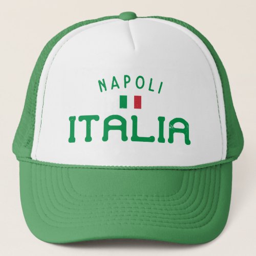 Distressed Napoli Italia Naples Italy Trucker Hat