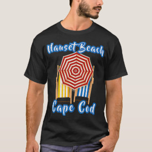 Distressed Nauset Beach Summer Vacation Striped Um T-Shirt