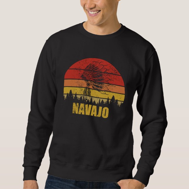 Distressed Navajo Pride Native American Heritage M Sweatshirt (Front)