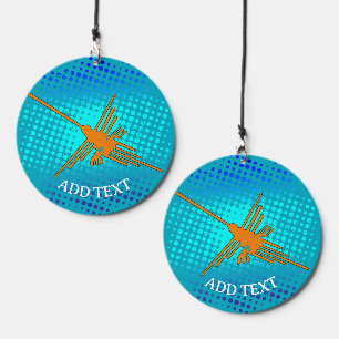 Distressed Nazca Lines Hummingbird Wind Chime