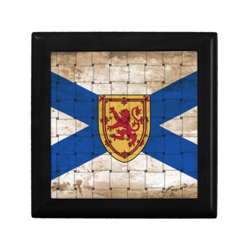 Distressed Nova Scotia Flag Keepsake Box