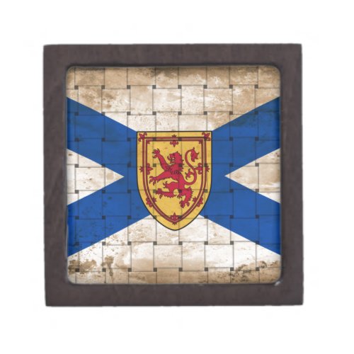 Distressed Nova Scotia Flag Keepsake Box