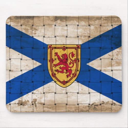 Distressed Nova Scotia Flag Mouse Pad