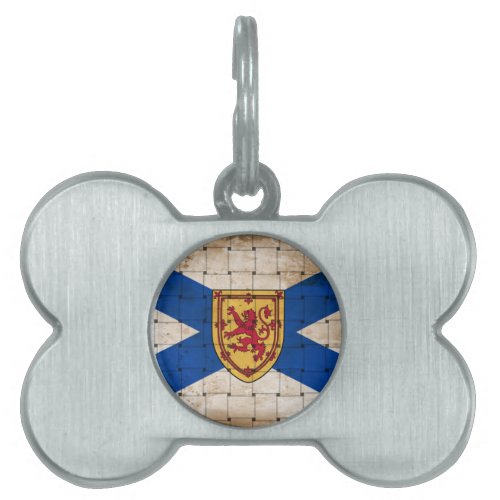 Distressed Nova Scotia Flag Pet Tag