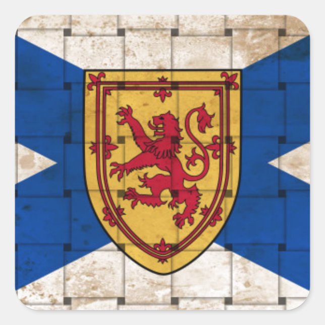 Distressed Nova Scotia Flag Square Sticker (Front)