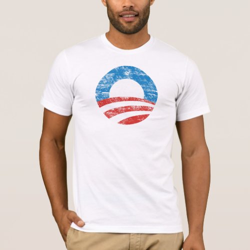 Distressed Obama O Logo T_shirt