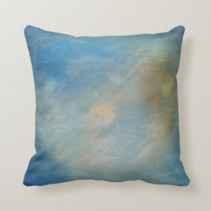 Distressed Ocean Blue Throw Pillows