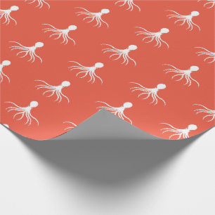 Distressed Octopus Design - Matte Wrapping Paper