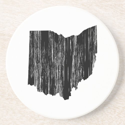 Distressed Ohio State Outline Coaster