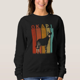 Distressed Okapi Men Women Kid Cute Okapi Retro Sweatshirt