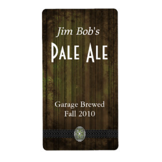 Distressed Olive Green Home Made Beer Labels